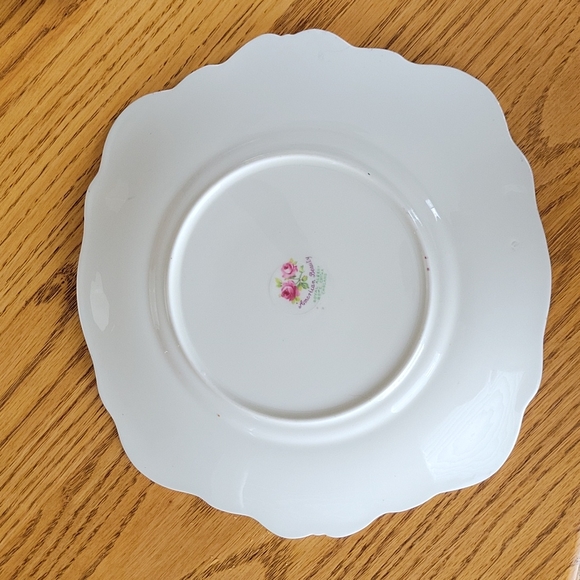 American Beauty Bone China Plate VINTAGE MCM - Picture 3 of 6